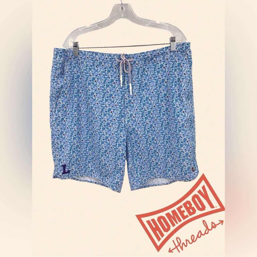 NWT‎ johnnie-O Blue Board Shorts Relaxed Fit size XL